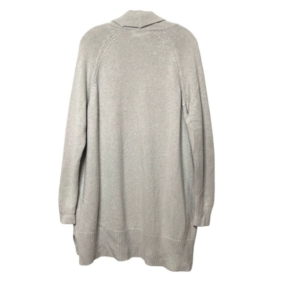 Derek Rose Nina Women's 100% Cashmere Cardigan Sweater Cream Open Pockets Size L - Picture 2 of 7